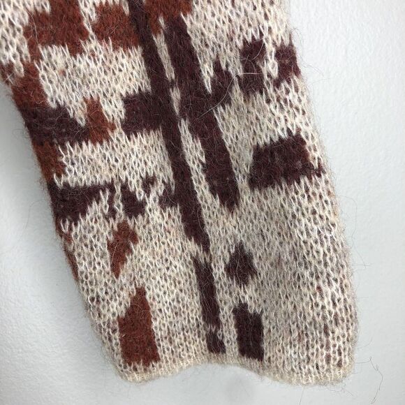 Cocogio‎ Women's Large Multicolor Mohair Wool Blend Open Front Cardigan Sweater - Picture 7 of 8